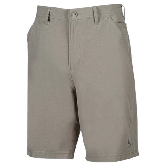 Hook & Tackle Hi Tide Hybrid Performance Stretch Mens Shorts Khaki Sz 32 - Picture 5 of 7